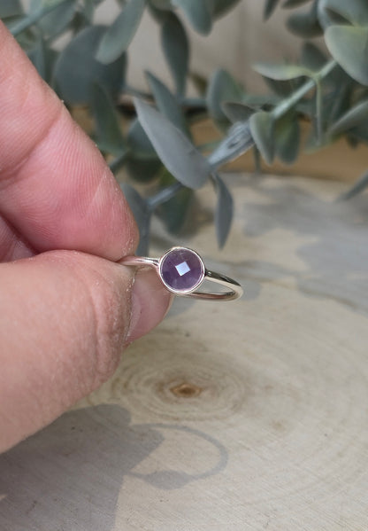 Bague ronde petit Améthyste