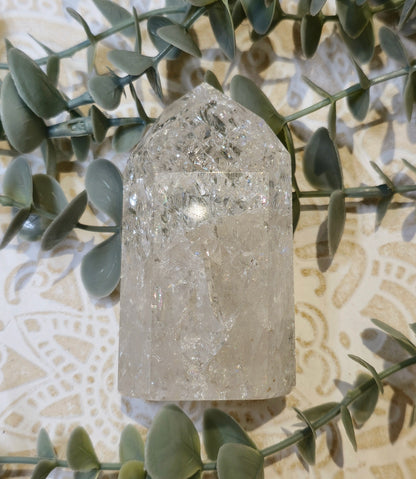 Pointe en Quartz clair craquelé