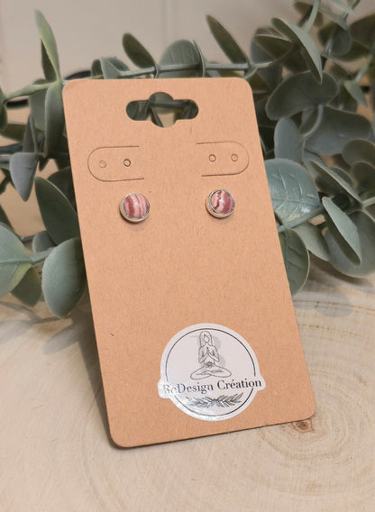 Boucles d'oreilles Rhodochrosite