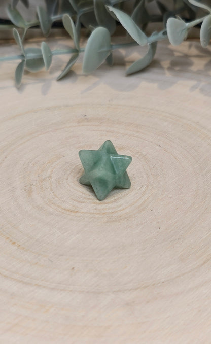 Étoile Merkaba Aventurine verte