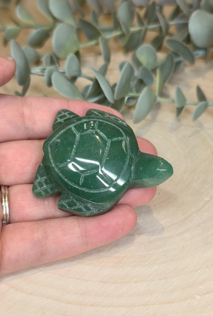 Tortue en Aventurine verte