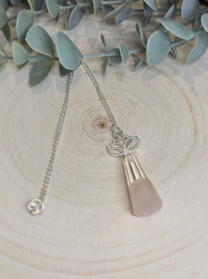 Pendule en Quartz clair et Quartz rose