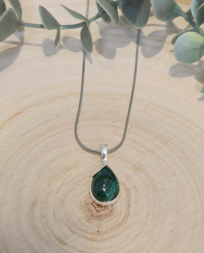 Collier Malachite goutte