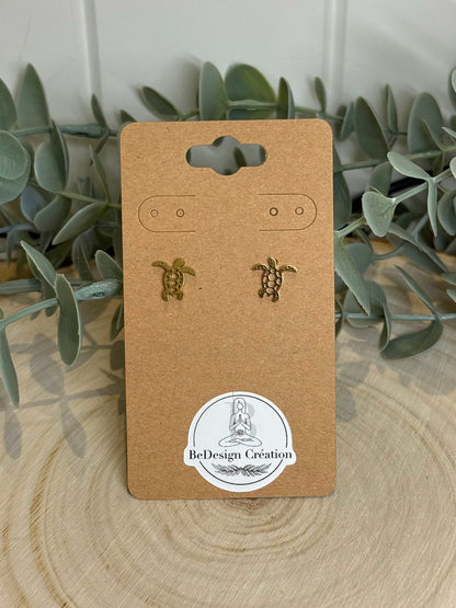 Boucles d’oreilles Tortue de mer gold