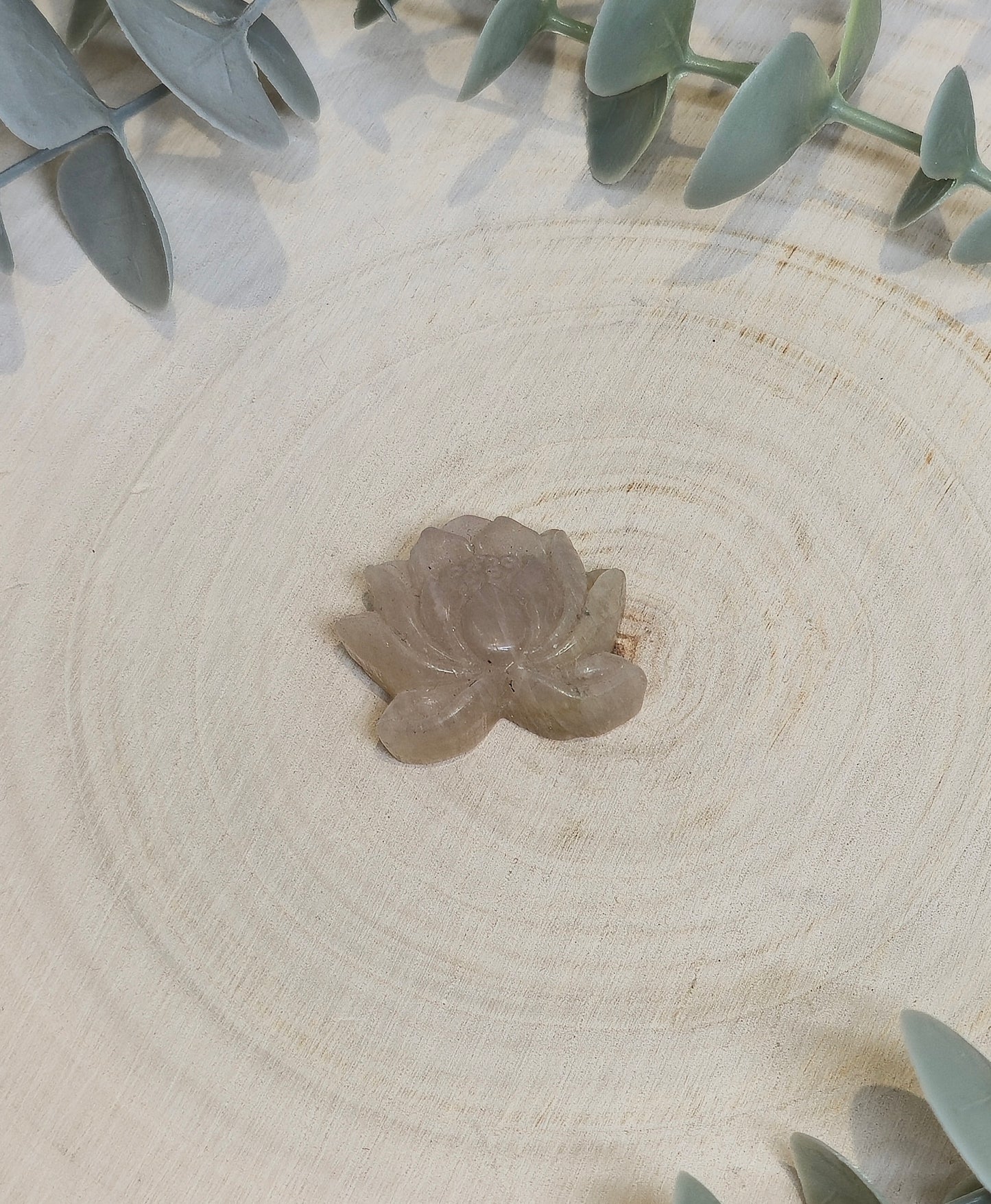 Lotus en Pierre de lune pêche