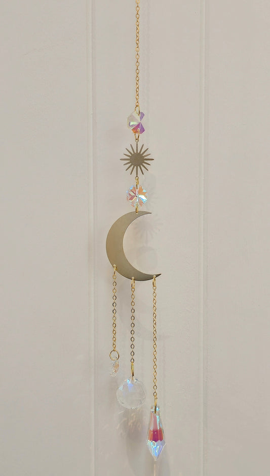 Capteur de lumière cristaux Grande lune