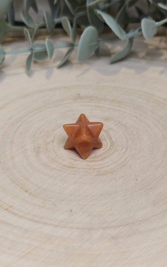 Étoile Merkaba Aventurine rouge