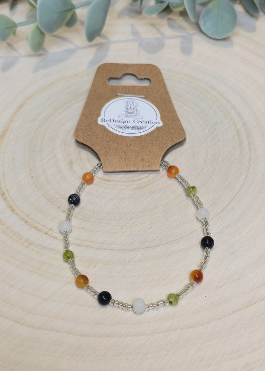 Bracelet avec pierres - Mix Cornaline
