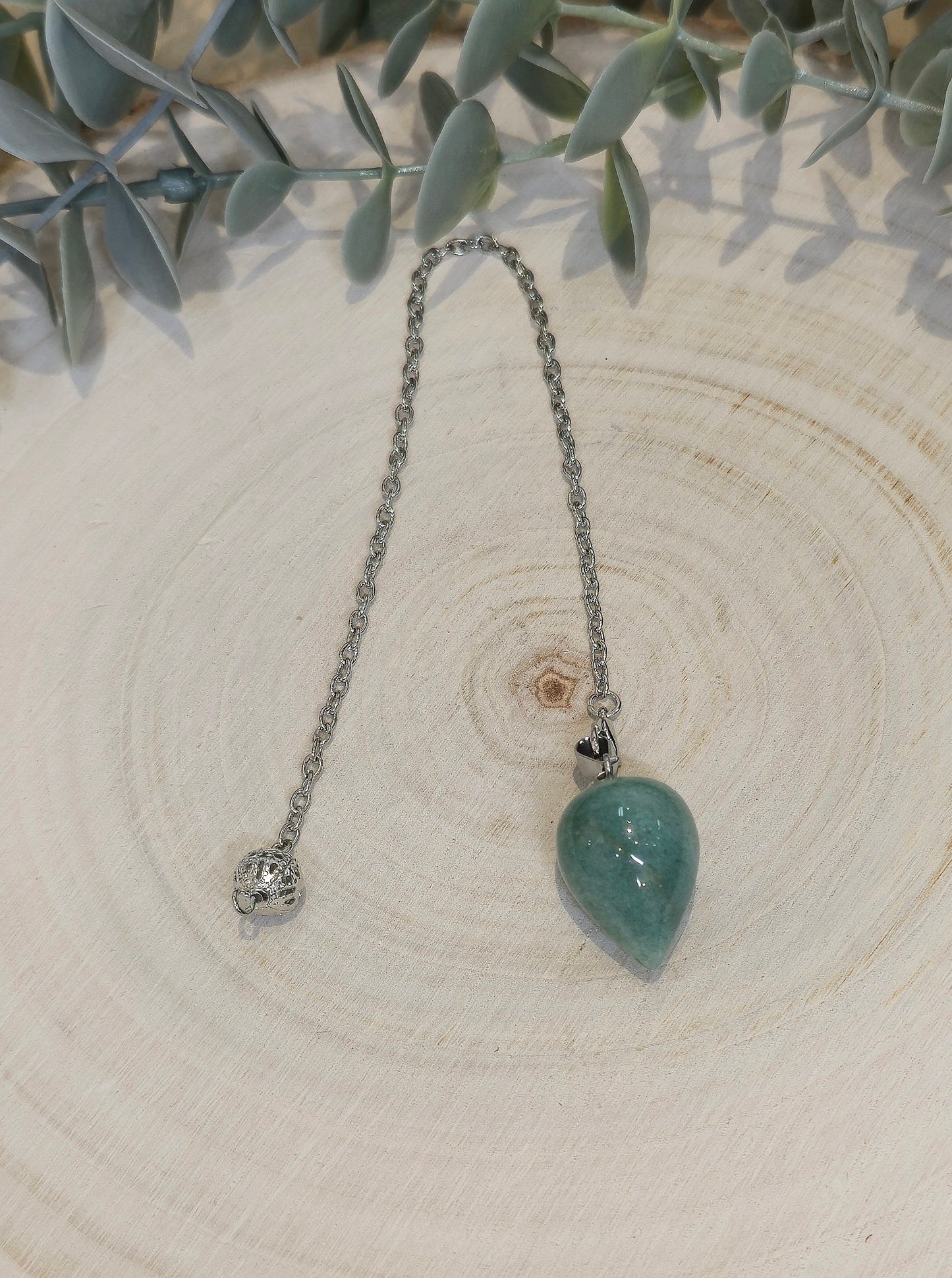 Pendule en goutte Aventurine verte