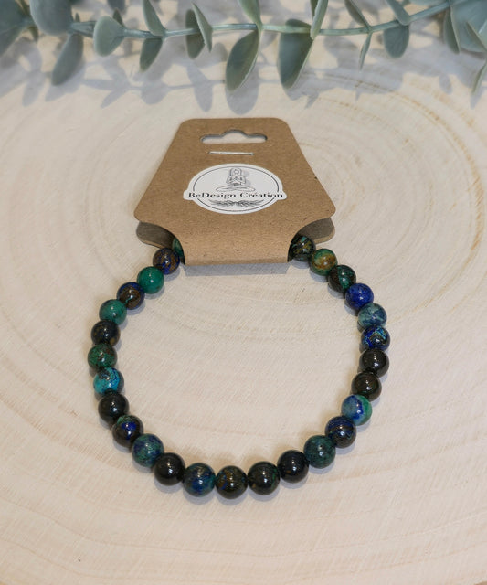 Bracelet Azurite-Malachite 6mm