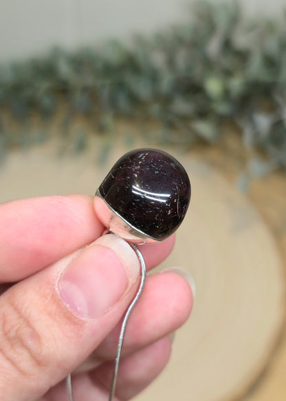 Collier Grenat rond barattée