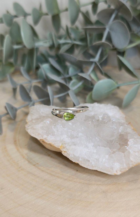 Bague Péridot ajustable