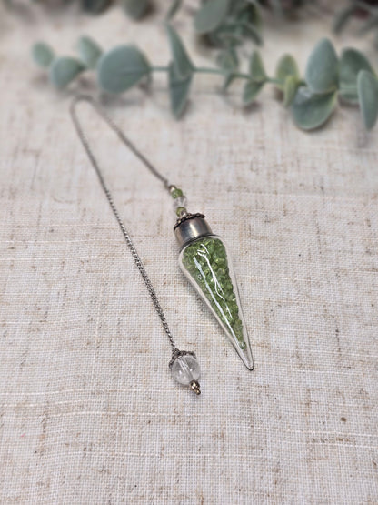 Pendule de verre Péridot