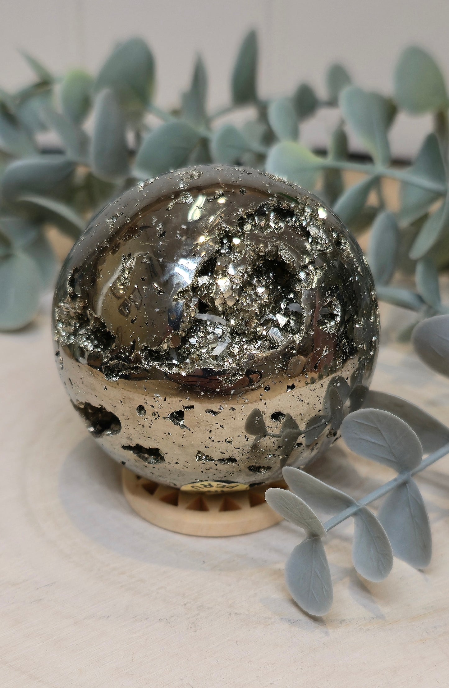 Sphère en Pyrite du Pérou