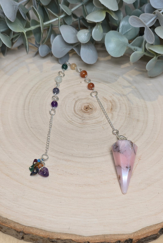Pendule Opale rose chakras