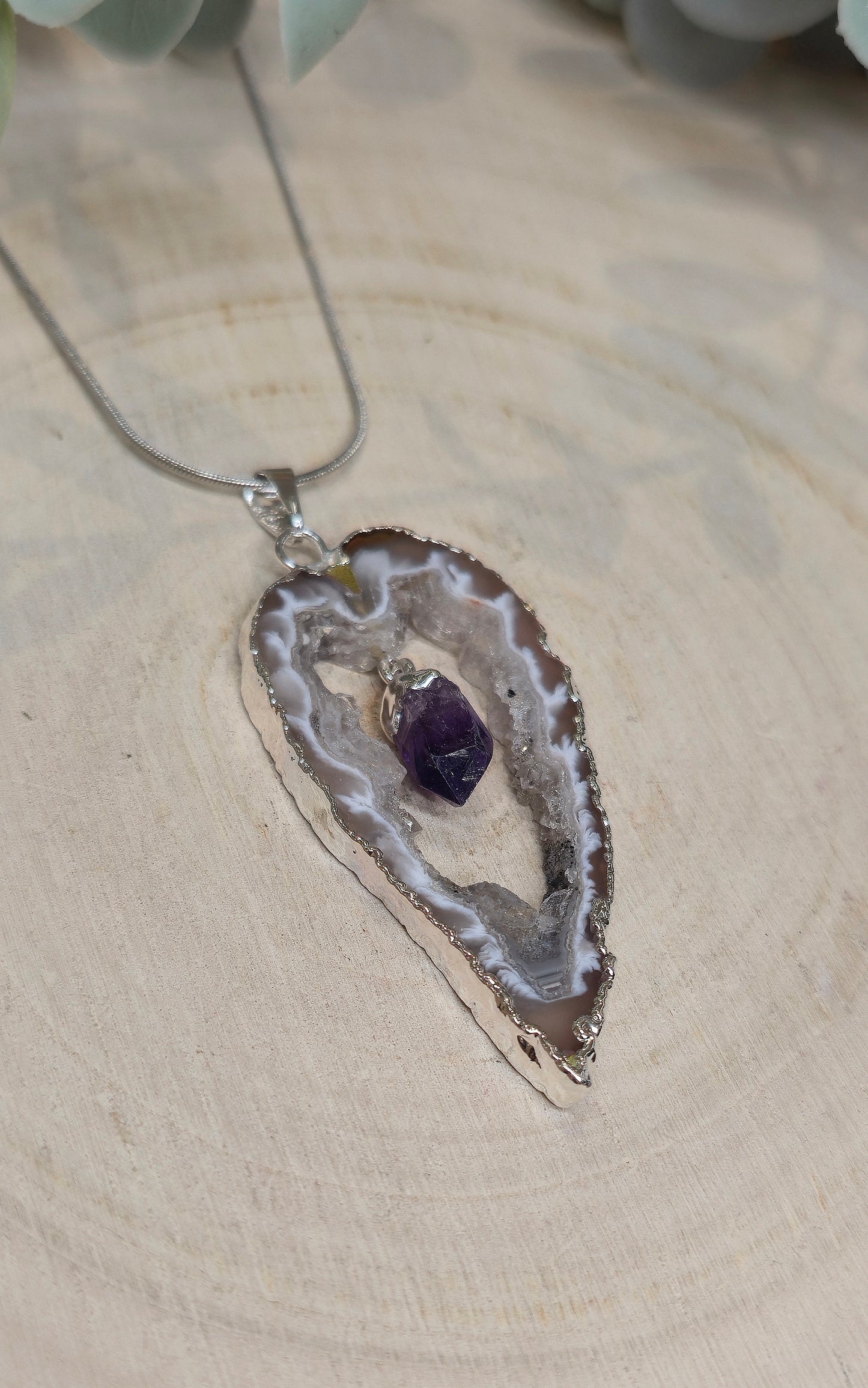 Collier Agate et Améthyste