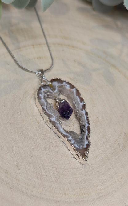 Collier Agate et Améthyste