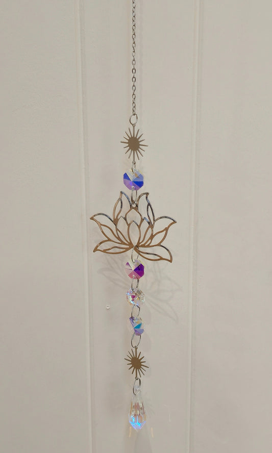 Capteur de lumière cristaux Lotus