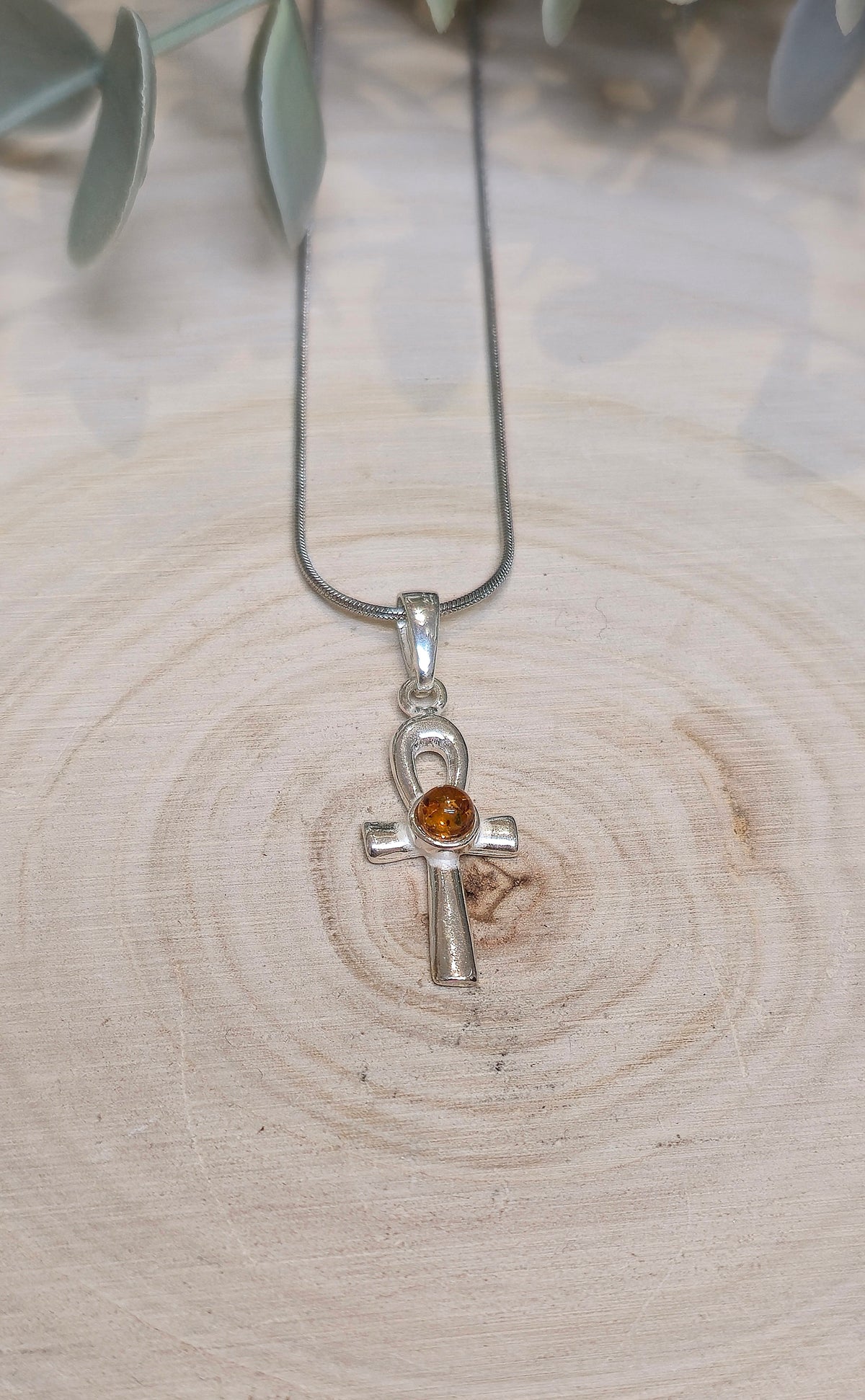 Collier Croix d’Anke Ambre baltique