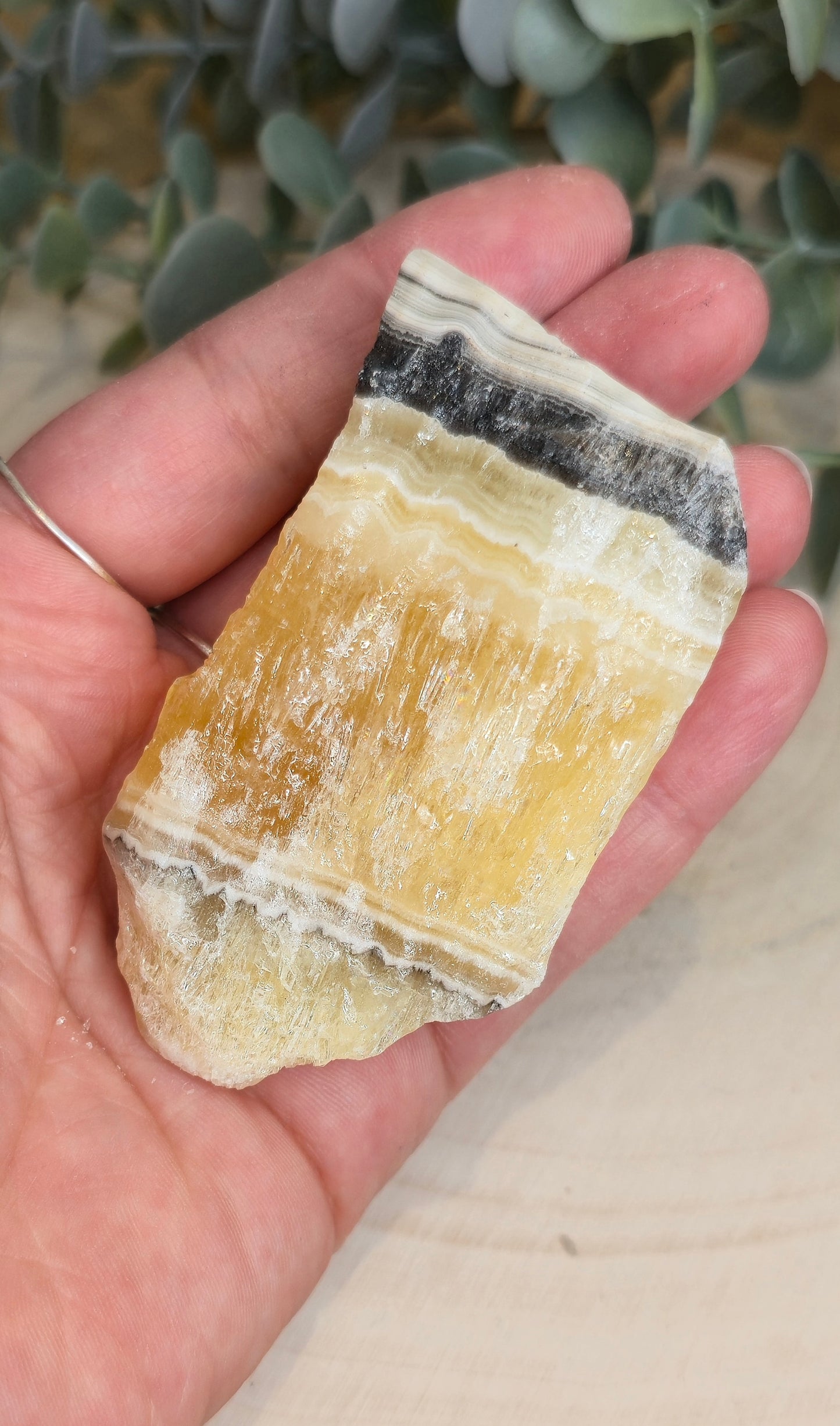 Calcite zébré brute du Mexique