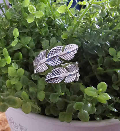Bague Plume ajustable