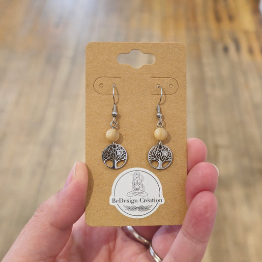 Boucles d’oreilles Arbre de vie Nacre