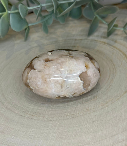 Pierre de paume en Agate fleur