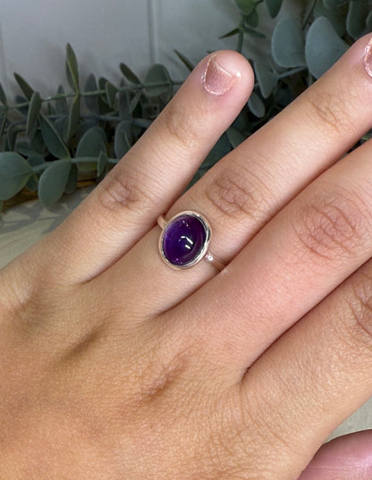 Bague Améthyste ovale