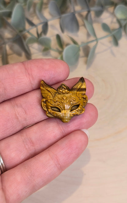 Masque de Renard en Oeil de tigre