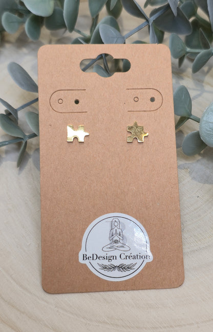 Boucles d’oreilles Casse-tête gold