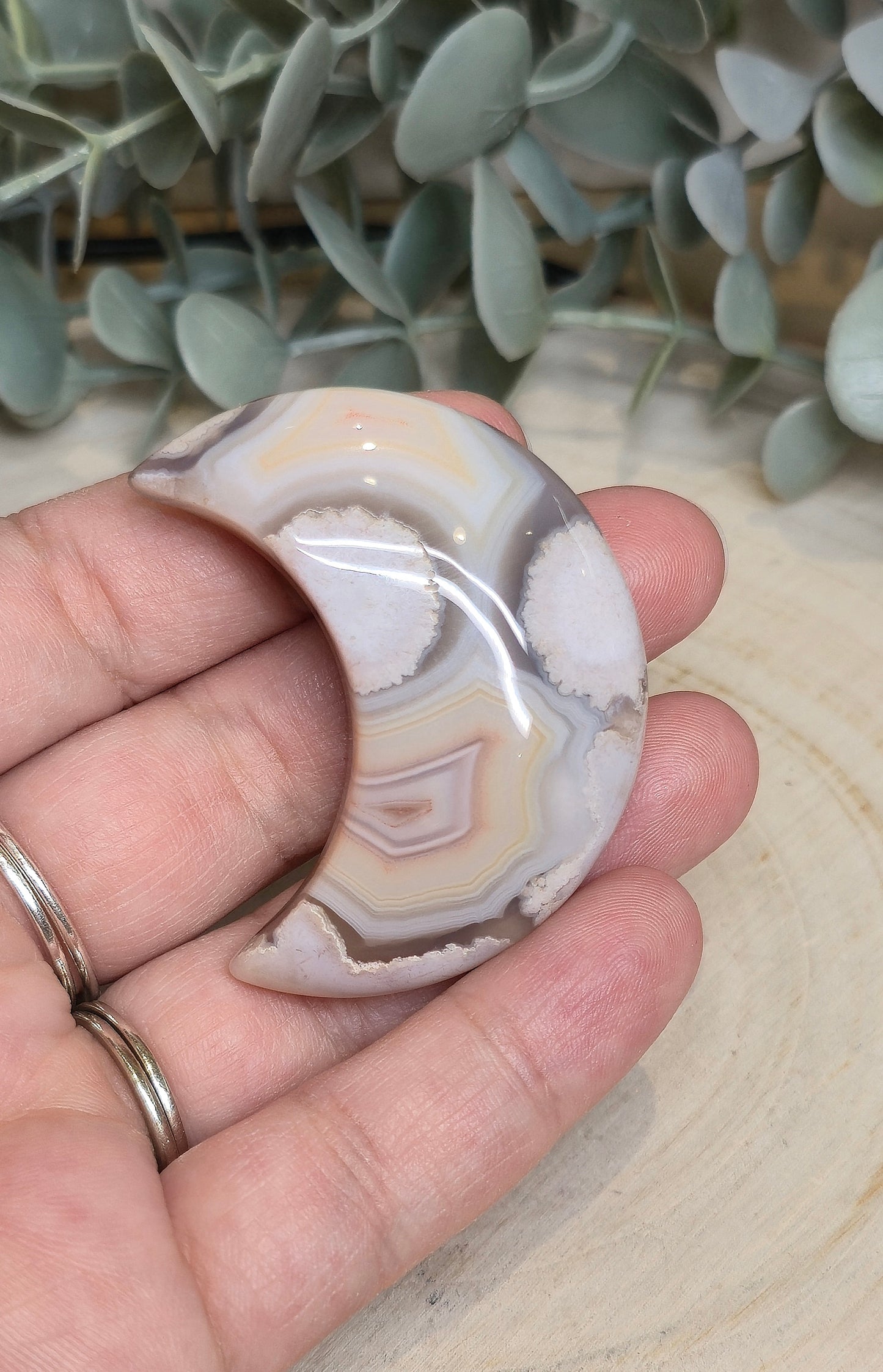 Lune Agate fleur