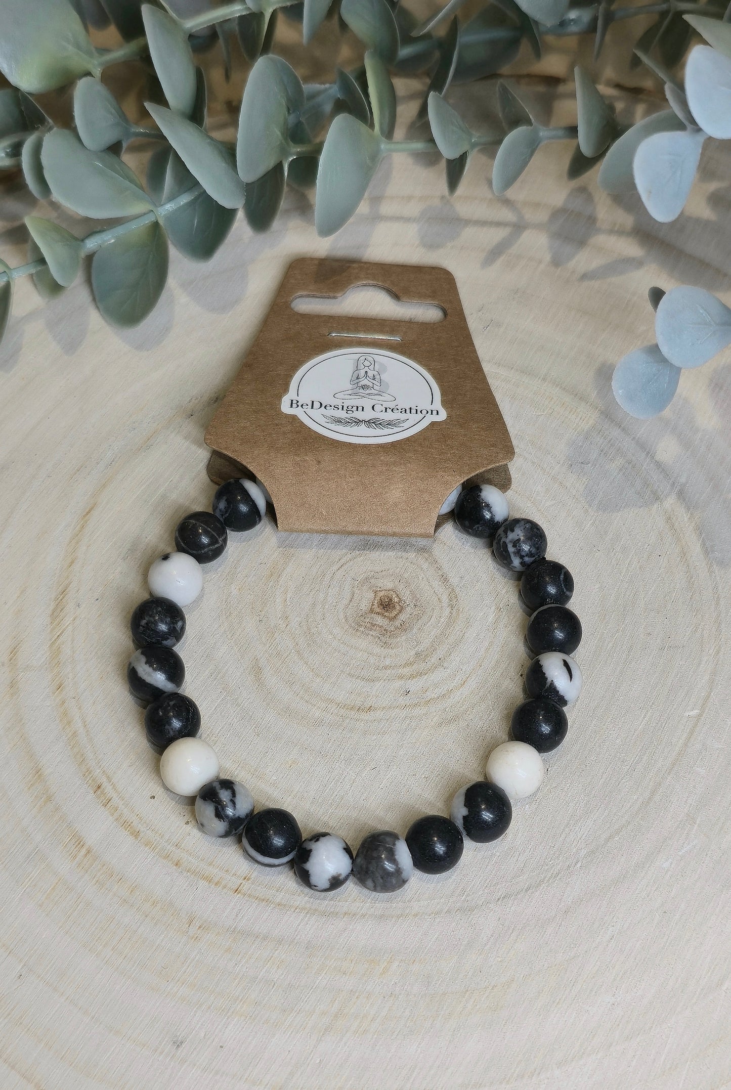 Bracelet Jaspe Zébré 8mm