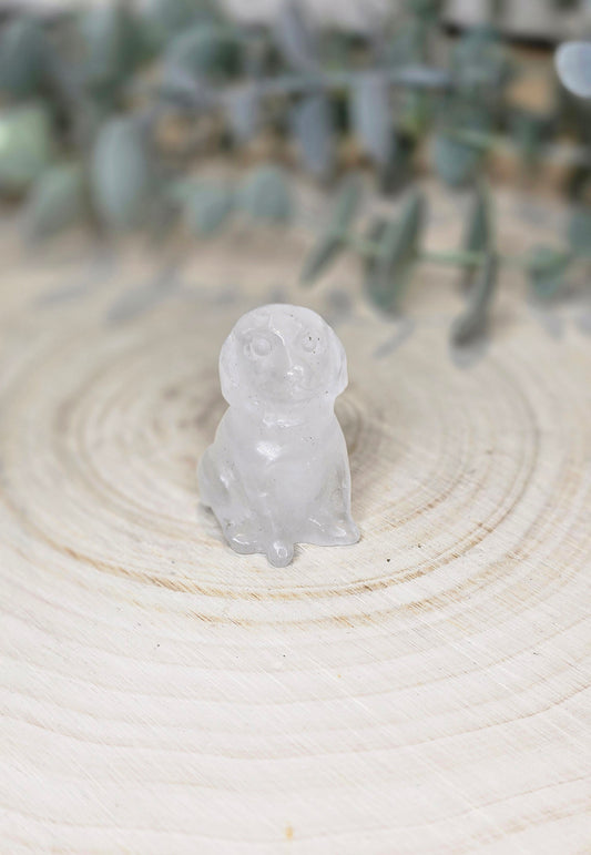 Chien en Quartz clair