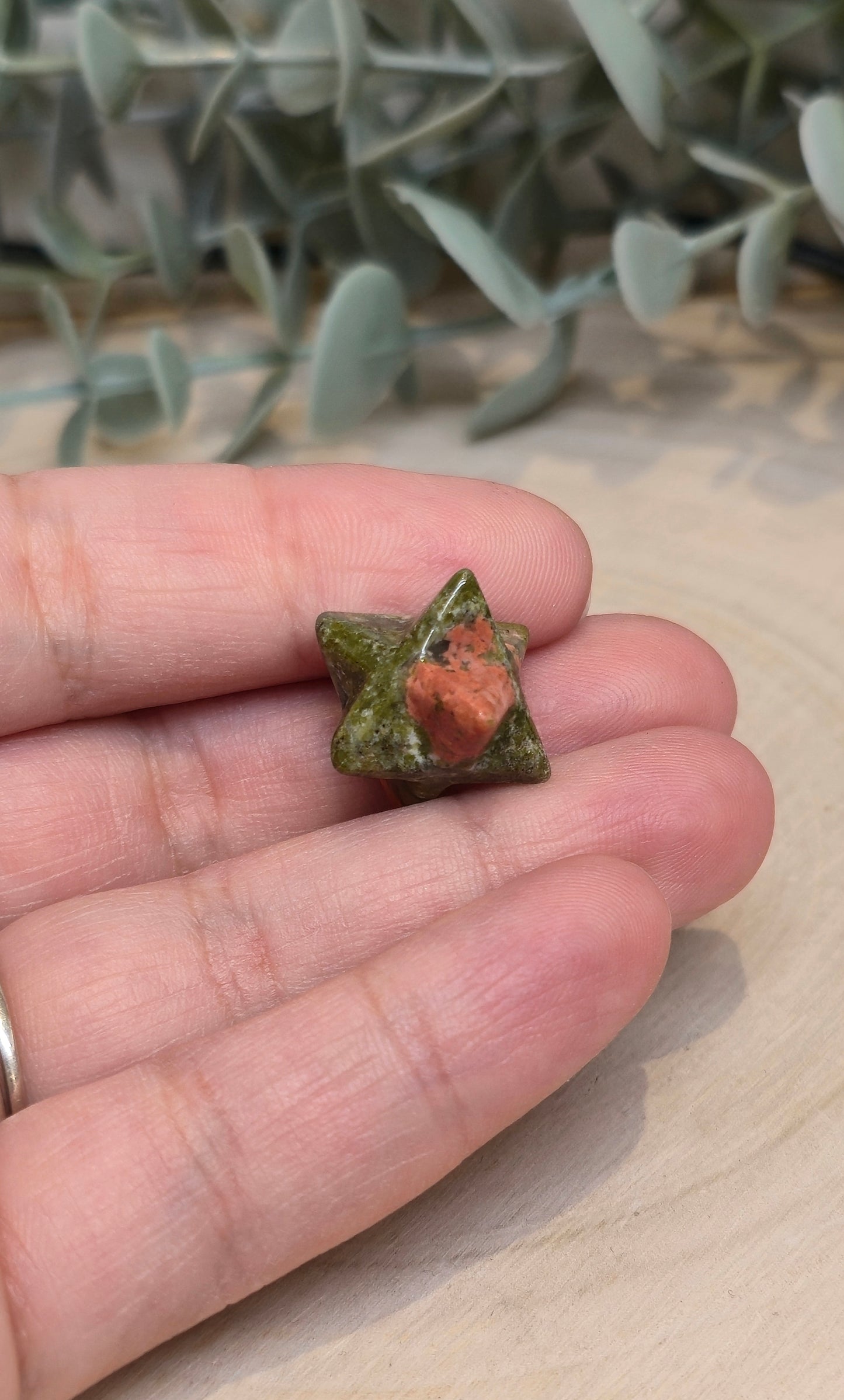 Étoile Merkaba Unakite