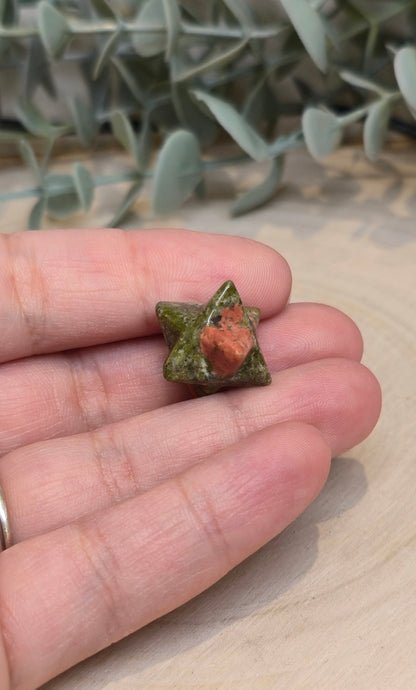 Étoile Merkaba Unakite