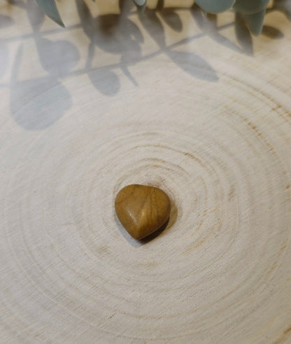 Mini Coeur en Jaspe noix