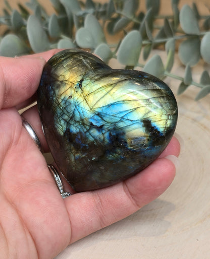 Coeur en Labradorite