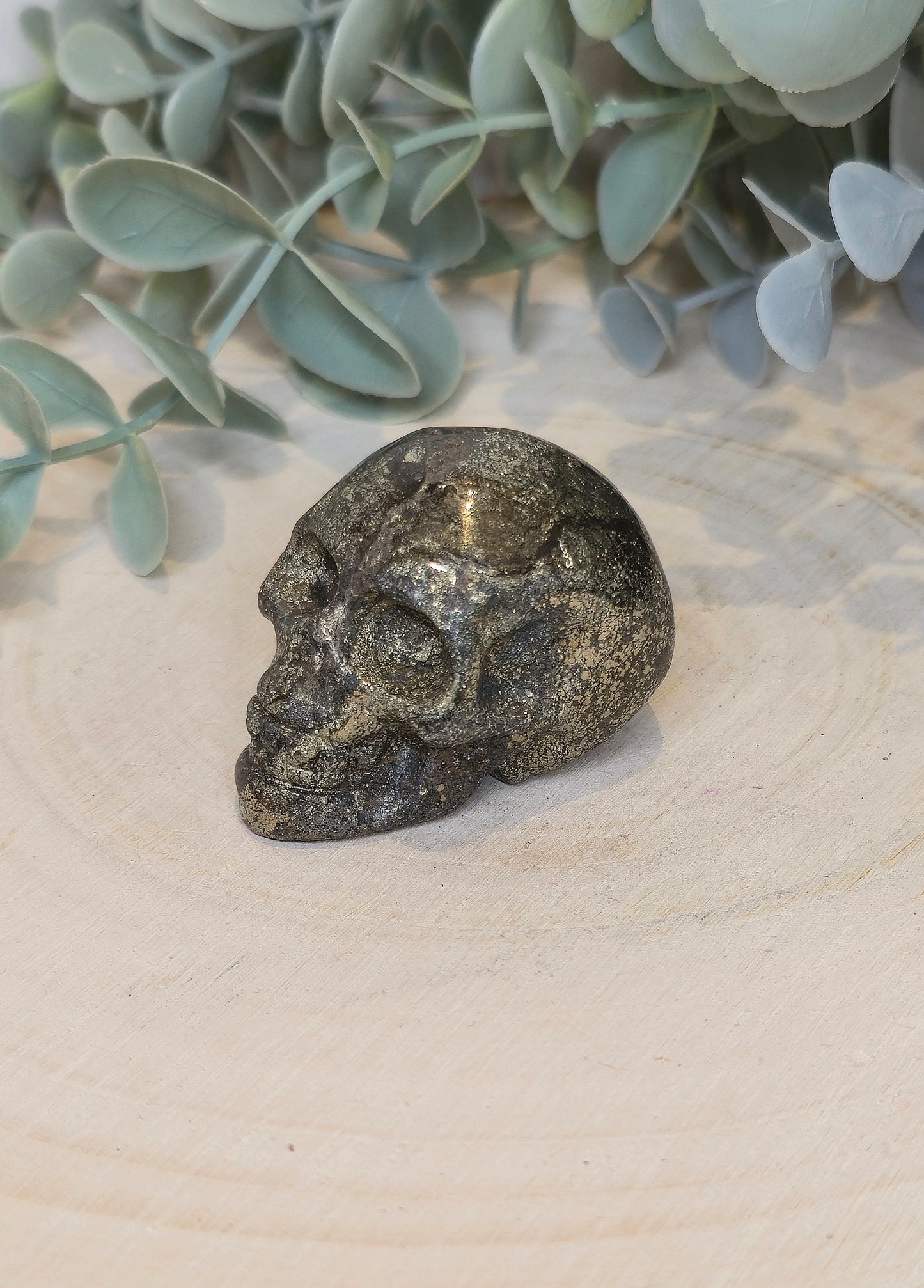 Crâne en Pyrite