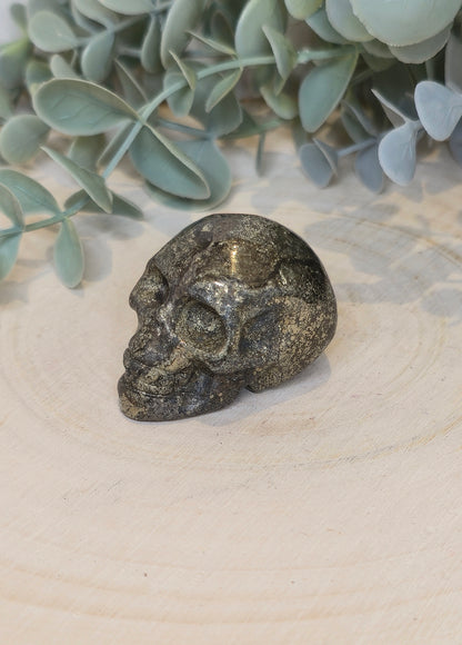 Crâne en Pyrite