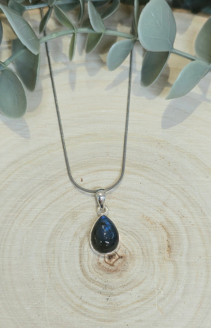 Collier Labradorite goutte