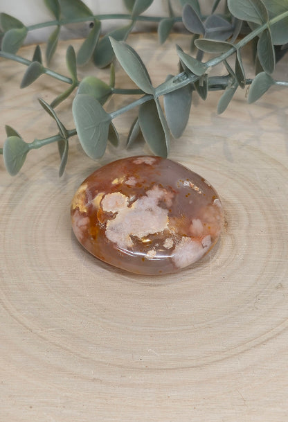 Pierre de paume en Agate fleur