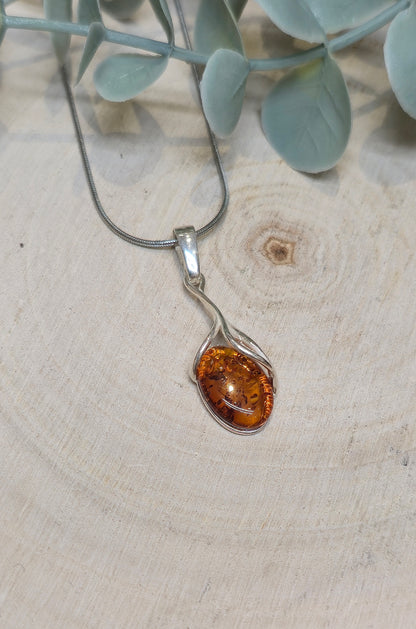 Collier Ovale Ambre baltique