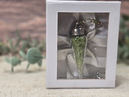 Pendule de verre Péridot