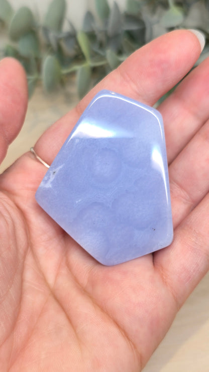 Tranche d’Agate dentelle bleue