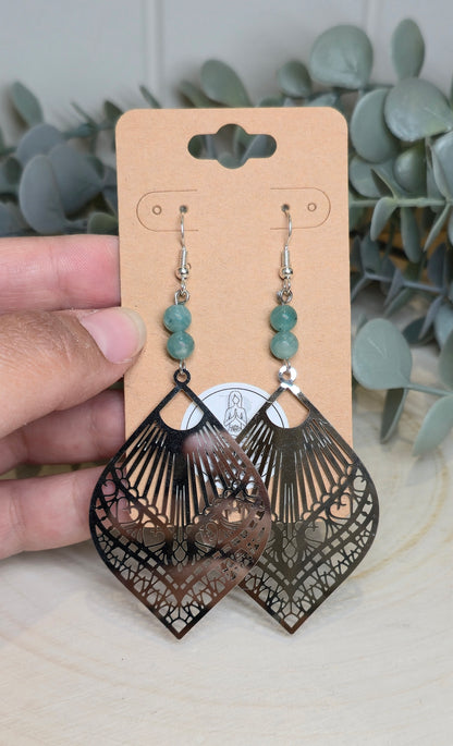 Boucles d’oreilles Mandala Amazonite