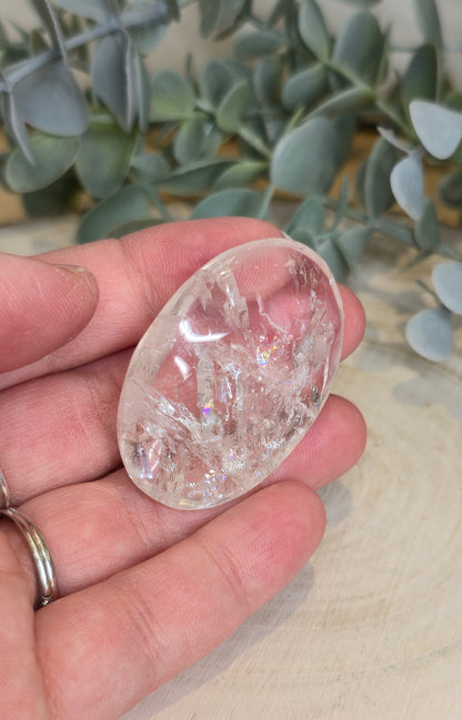 Pierre de paume en Quartz clair (extra clair)