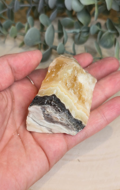 Calcite zébré brute du Mexique