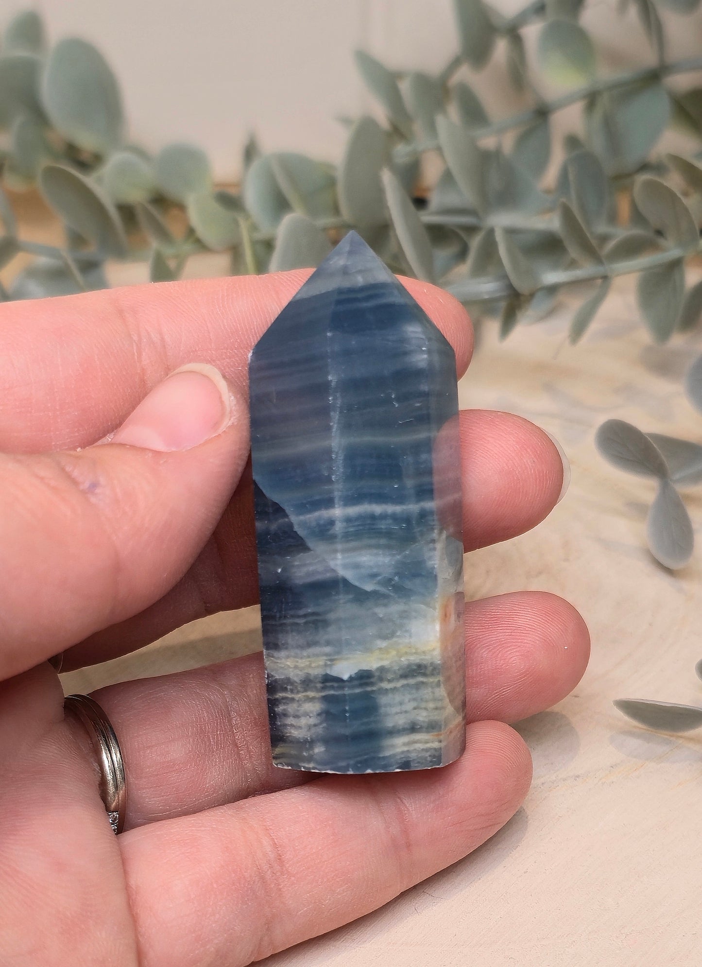 Pointe en Onyx Mexicaine bleue
