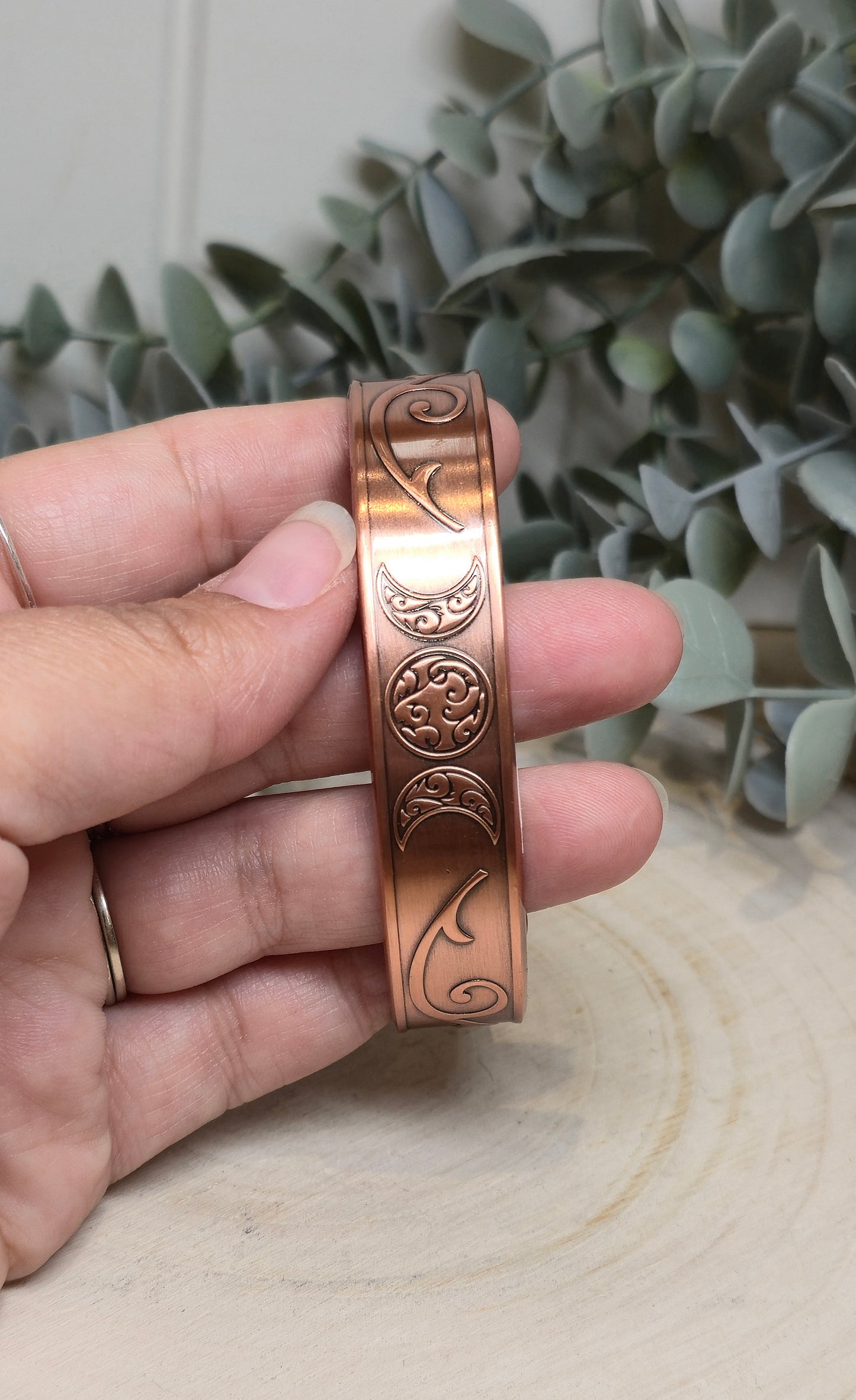 Bracelet de cuivre magnétique Triple lune