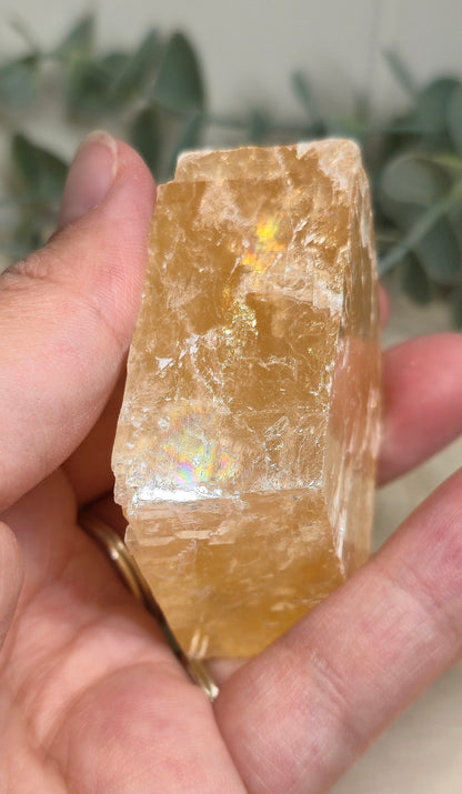 Cube de Calcite optique jaune